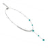 Sarcelle | Argent | Suspension double cascade de verre Firefly